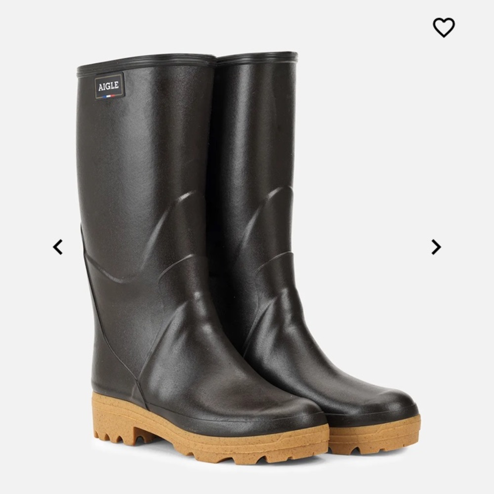Aigle Chambord Pro Lady 2 Wellington Boots Brun Brown EU 36 US 6 - Picture 3 of 7